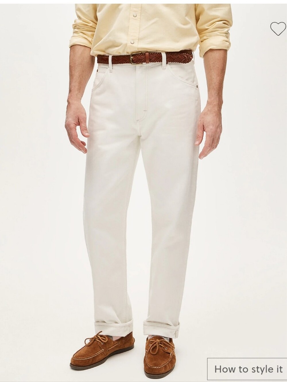 J.crew X LEE Men's White Straight-Leg Jeans size 38/32 New RETAIL $188